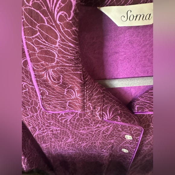 Soma Cool Nights Purple Button-Up Top - Picture 2 of 9